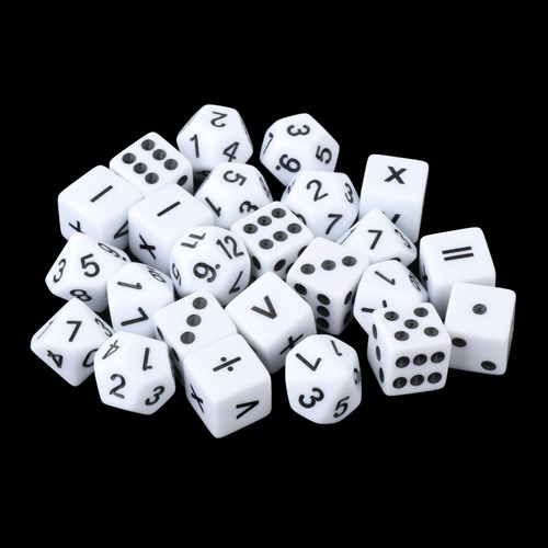 Juego De 24 Dados Didácticos, Añadir, Restar, Multiplicar,