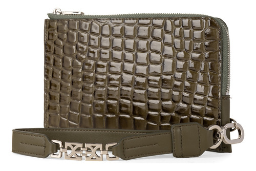 Cartera Cierre Sencillo Cloe Racso Mediano Color Verde