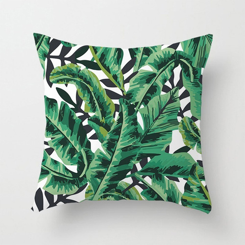 Imagen 3 de 5 de Juego De 4 Fundas Decorativa Para Cojín Estilo Tropical