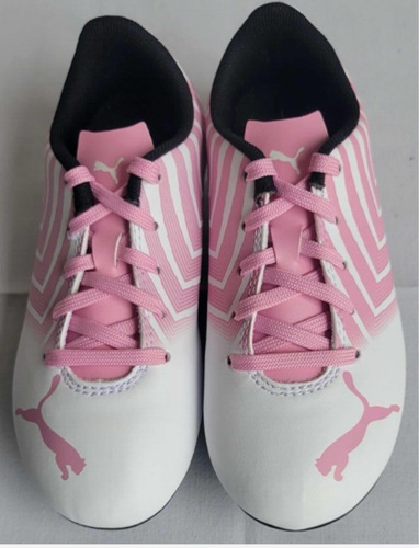 Puma Tacto Ii Fg/ag Mujer, Blanco Y Rosado Talle 6.5 Us