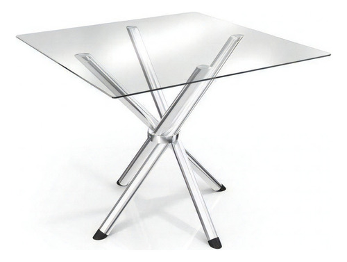 Mesa de comedor Kappesberg Volga con tapa de cristal y 4 sillas Bc