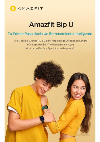 Imagen 5 de 7 de Smartwatch Amazfit Bip U Reloj Inteligente