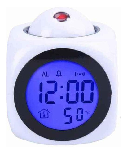 Reloj Despertador Alarma Digital Lcd Proyecta Hora En Techo