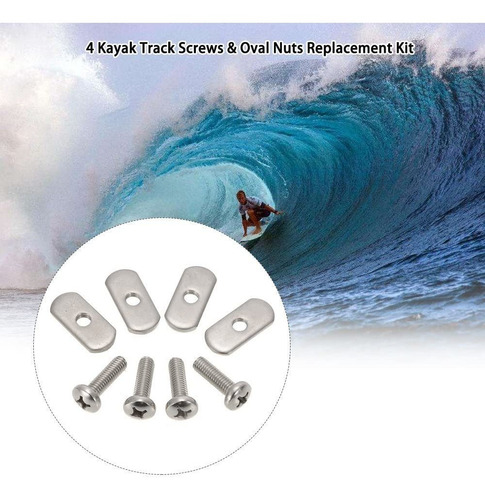 Lixada 4 Acero Inoxidable Kayak Rail / Tornillos Track & Tra