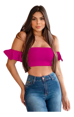 Crop top estilo campesino hotsell
