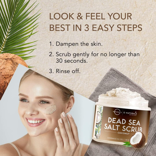 O Naturals Esfoliante Óleo De Coco Sal Do Mar Morto Esfolian