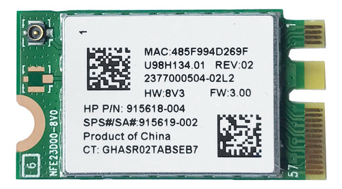 Tarjeta De Red Rtl8723de 246 G6 Bt 4.0 2.4 G Sps 915619-001/