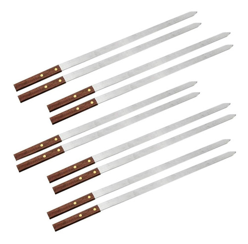 Brochetas De Barbacoa, Mxbzs-005, 10 Pzas, 60cm, Acero Inoxi