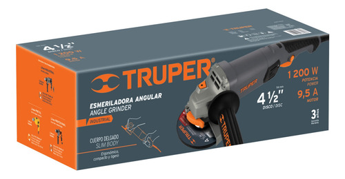 Esmeriladora Angular 4 1/2 ' Esmeril 1200 W Profesional Rudo