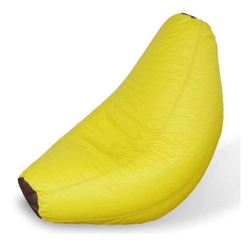 Puff Infantil Banana Corino Amarelo