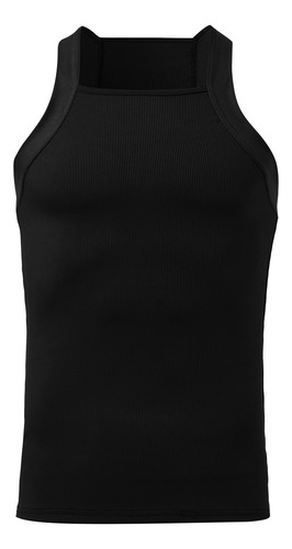 Camiseta Sin Mangas Ajustada Y Elegante Para Hombre