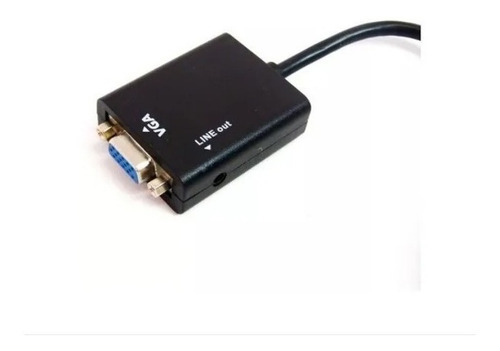 Imagem 1 de 3 de Cabo Adaptador Conversor Hdmi Para Vga Com Saída P2 De Áudio