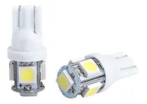 Comprar Bombillo Led Muelita T10 Luz Blanca 5 Led Alto Brillo