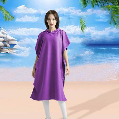 W Surf Poncho Beach Microfibra De Neopreno Con Capucha