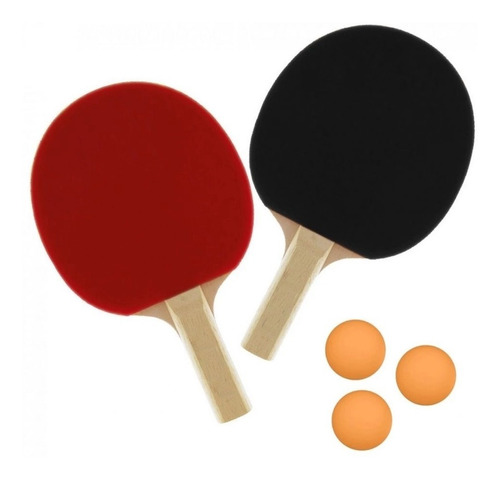 Raquete Ping Pong Tênis De Mesa 2 Raquetes + 3 Bolinhas