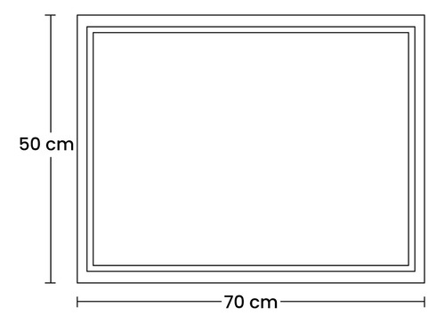 Espejo Led Rectangular 3 Temperaturas Luz 15w Diseño Moderno