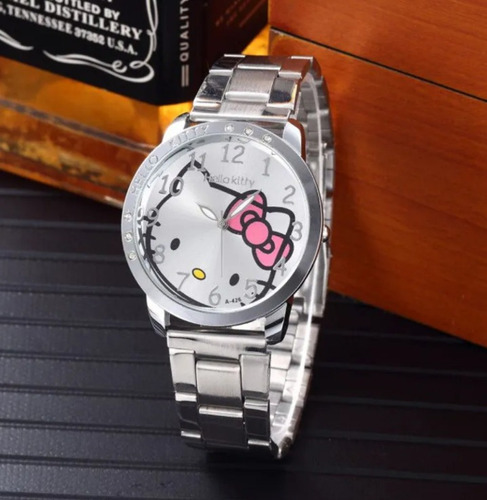 Reloj Hello Kitty, Plateado, Pulsera 