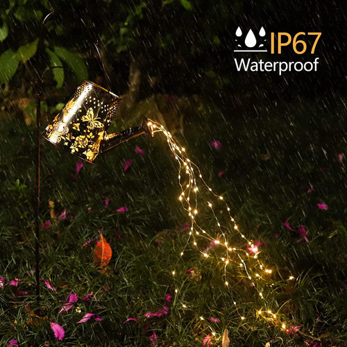 Luces Solares Para Regadera De Jardín Al Aire Libre, Luz Led