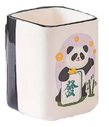Taza Bonita De Panda Estilo Mahjong Soongo, Taza De Cerámica