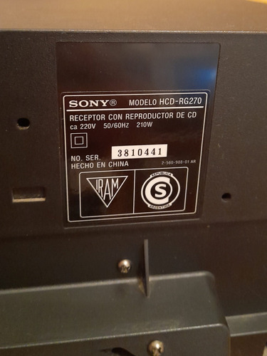 Imagen 9 de 10 de Equipo De Música Sony Cassette Parlantes Funciona Retro