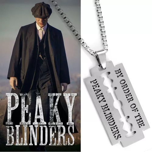 Peaky Blinders Lâmina Colares Colar com Pingente de Aço Inoxidável com  Caixa de Prata de 24 Polegadas Corrente Design de Moda Gótico Punk Hip Hop