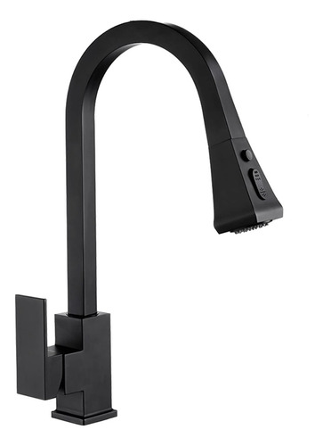 Llave Grifo Lavaplatos Monomando Extensible Moderna Negra