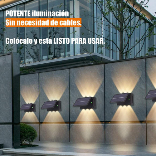 Imagen 4 de 6 de Lámpara Aplique De Pared Solar Tipo Lupa Para Exteriores