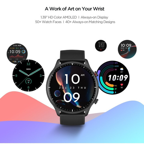Imagen 6 de 7 de Smartwatch Inteligente Reloj Xiaomi Amazfit Gtr2 Gps Plata-*