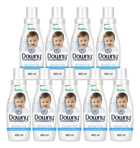 Pack 9 Suavizante De Ropa Downy Concentrado Todos Los Aromas