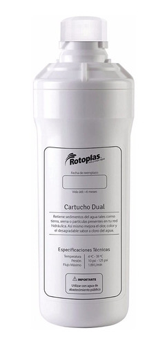 Cartucho Dual Rotoplas Pa-03r De Repuesto  1.89 L Min