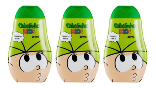 Imagem 1 de 1 de Betulla Turma Da Mônica 3em1 Cebolinha Sh 260ml (kit C/03)