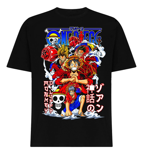 Polera Diseño Luffy- One Piece Estampado Dtf Cod 001