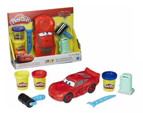 Happily Brinquedos - Conjunto Play-Doh Carros 3 Relâmpago McQueen