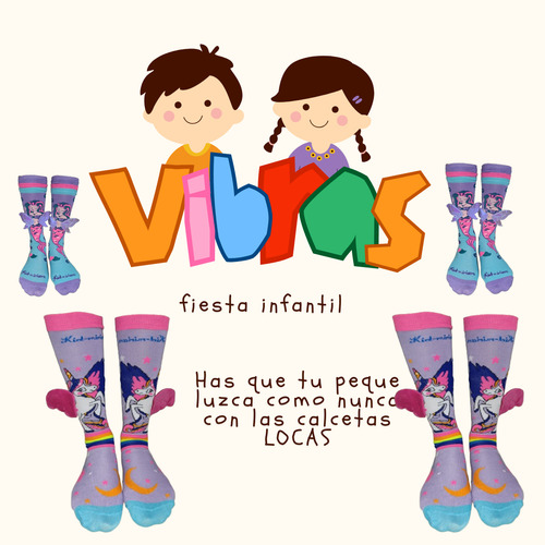 Calcetas Locas Cumpleaños Fiesta Premium 3d Unicornio Rosa Rosa Bordado Niñas De 3 A 9 Años