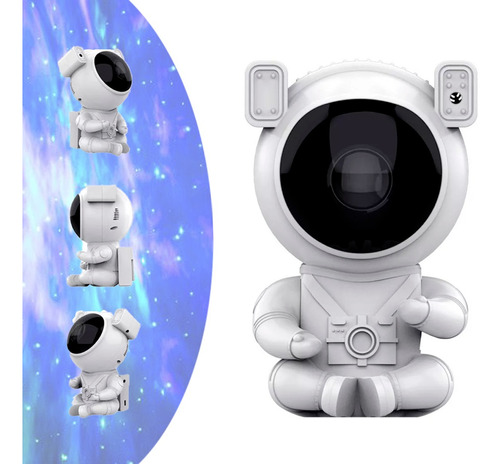 Mini Proyector Espacial Led Astronauta Lámpara Galaxia Noche Color de la estructura Sentado Color de la pantalla Negro