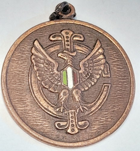 Medalla Cobre Aguila Imperial Escudo Blasón Italia 30mm