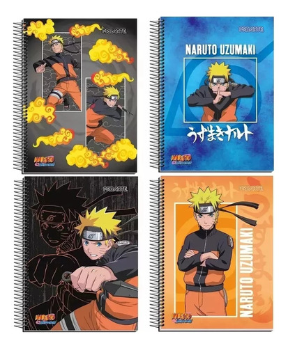 Pack De 6 Cuadernos Triple Texturas 150 Hjs Proarte D Naruto