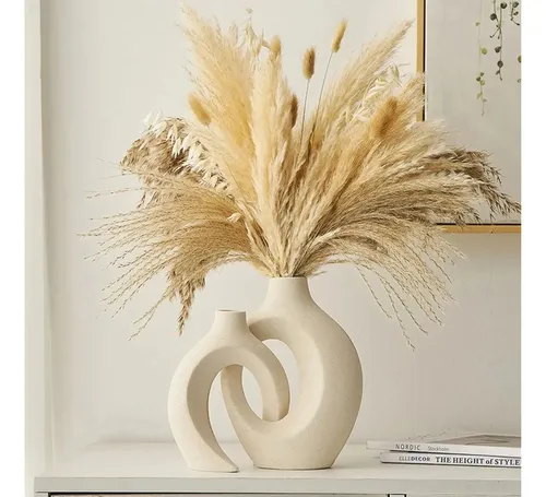 Vaso Decorativo Enfeite Decorativo Decoração Moderno E Lindo Bege Lisa