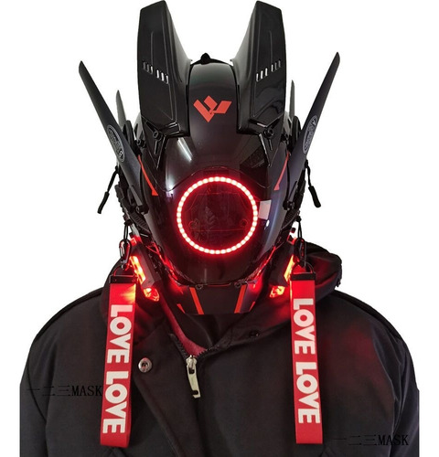 Máscara Cyberpunk Hecha A Mano Para Cosplay, Casco De Moto R