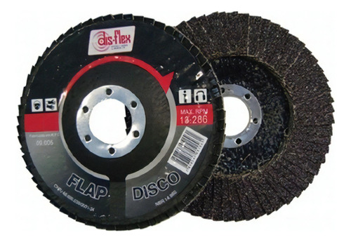 Disco De Lixa Flap Disc Curvo Grao 80 7x7/8  Disflex 9032