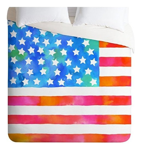 Deny Designs Betsy Olmsted Old Glory Patriot Funda Nórdica,