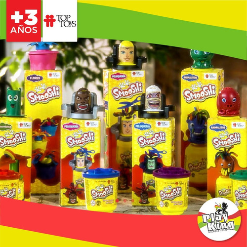 Imagen 6 de 8 de Smooshi Mix Peluqueria Juego De Masa 3 Potes Top Toys