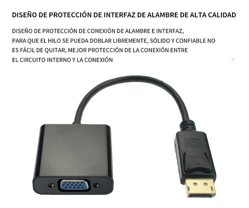 Imagen 6 de 7 de Adaptador Displayport A Vga Para Monitor Mac Apple Macbook