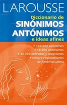 Comprar Larousse Diccionario De Sinónimos Antónimos E Ideas Afines