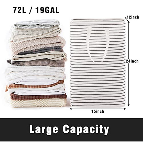 Canasta De Ropa Grande Plegable De 72 Litros, Cesto De Ropa