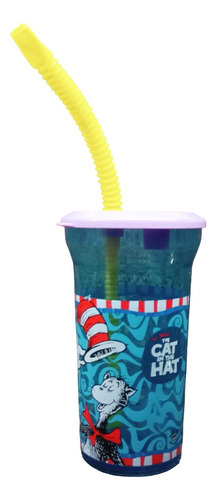 Vaso Dr. Seuss The Cat In The Hat Con Pitillo Dream Works