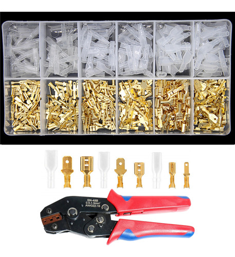 Kit Conector Rápido 450 Piezas Macho Empalme Terminal Crimpa