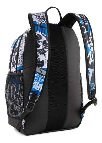Mochila Puma Academy Aop Backpack, Unisex, Azul Y Negro Diseño de la tela Lisa