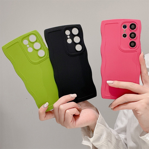 Funda De Silicona Borde Ondulado For Samsung Galaxy+correas