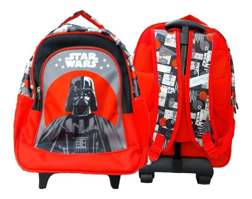 Mochila Infantil Star Wars 40x30x14 + Ruedas / Carro Escolar